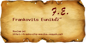 Frankovits Euniké névjegykártya
